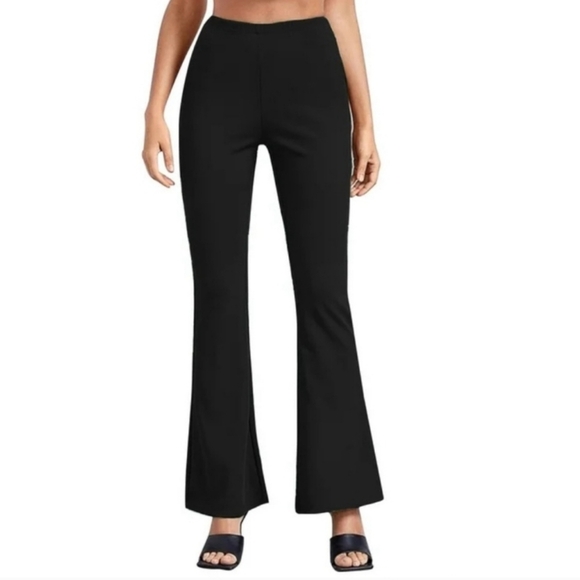 TRUTH By REPUBLIC BELL BOTTOM FAUX SUEDE BLACK SIDE ZIP WAIST SZ 8 - Picture 3 of 8